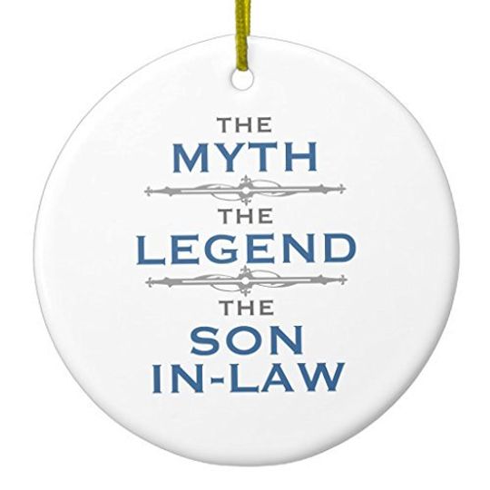 Myth Legend Son-in-Law Christmas Ornament Ceramic Circle 3 inch L M