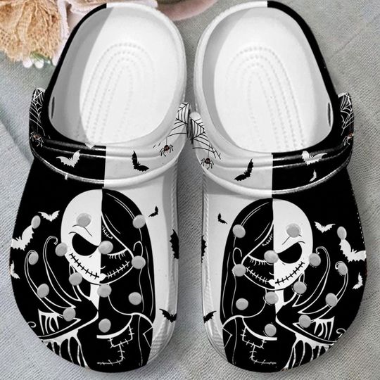 Discover Halloween Horror Character Clogs, Skellington Sally Clogs For Couple, The Nightmare Christmas Movie Gift, Fall Season Trip Sandals