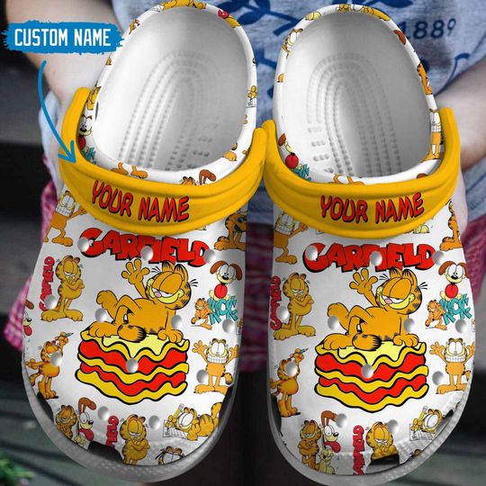 Halloween Garfield Movie Clogs, Disney Cartoon Sneakers, Horror Character Sandals For Adult, Funny Garfield Cat Clogs, Magic Kingdom