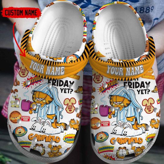 Garfield Halloween Clogs, Garfield And Friends Cartoon Sneakers, Disney Movie Sandals