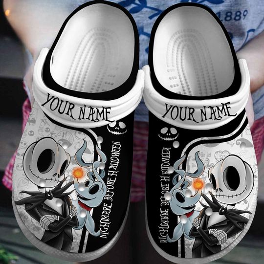 Personalized Jack Skellington Sandals, Disneyland Halloween Shoes, Nightmare Before Christmas Casual Shoes, Disney Character Shoes