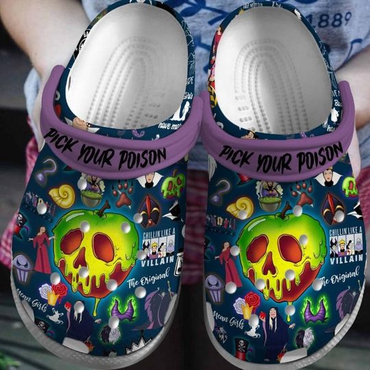 Disney Villains Cartoon Sandals, Halloween Disneyland Shoes, Pick Your Poison Summer Shoes, Evil Friends Casual Shoes, Gift For Her