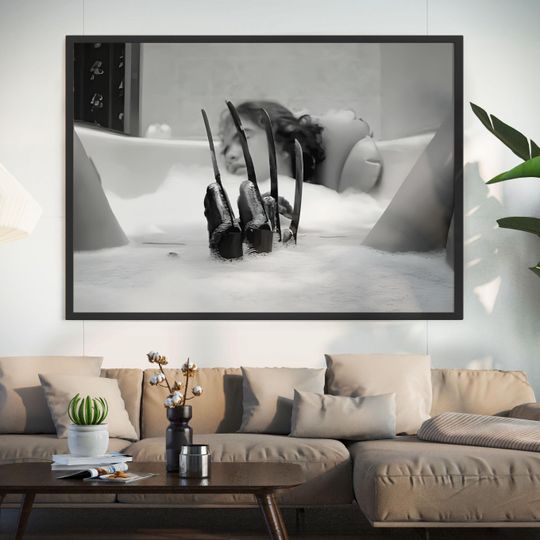 Bathroom Art Movie Poster Print Halloween Horror Poster