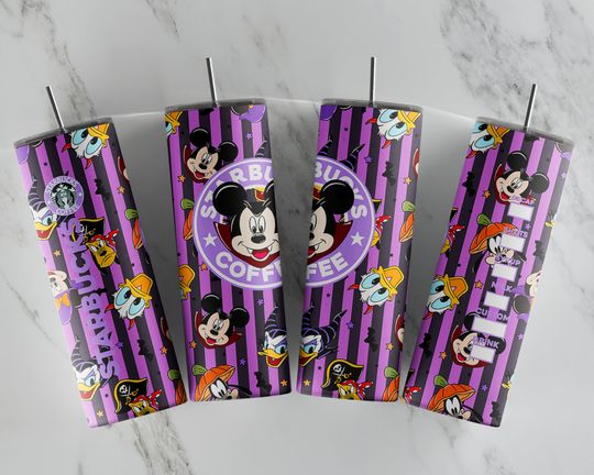 Discover Halloween Tumbler Wrap, Magical Halloween Sublimation Design, 20 oz Skinny Tumbler Designs, Mouse Halloween Tumbler