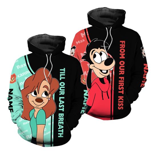 Couple Disney Max And Roxanne Hoodie, Custom Max Hoodie, Roxanne Hoodie