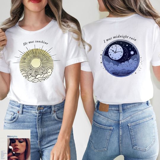 Discover Midnight Rain | Taylor | White Unisex Jersey Short Sleeve Tee | Eras Tour Outfit | taylor version Gifts | Midnights Lyrics | He Was Sunshine