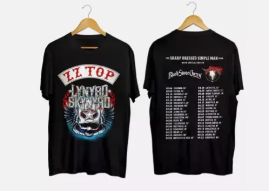 Lynyrd Skynyrd ZZ Top Tour 2024 T-Shirt, ZZ Top World Tour 2024 Shirt