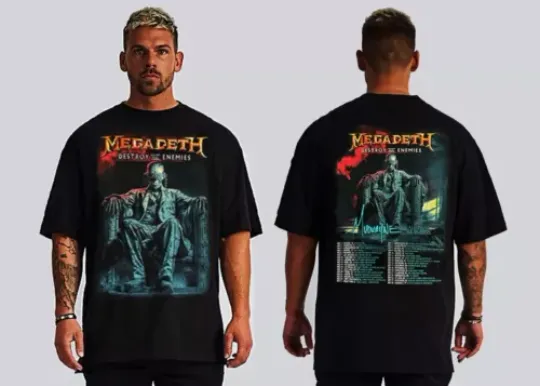 MEGADETH DESTROY ALL ENEMIES TOUR 2024, Unisex T-Shirt for Men and Women