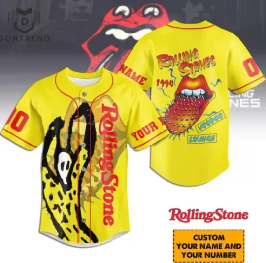Personalized The Rolling Stones Voodoo Lounge Baseball Jersey