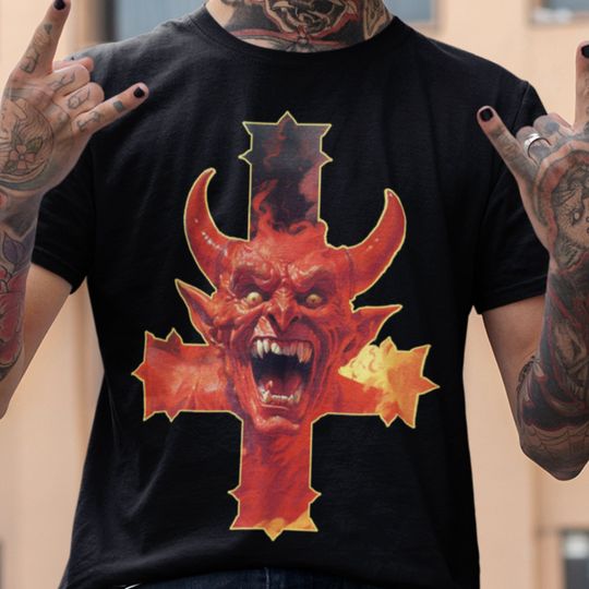 Discover Devil Cross T-Shirt | Satanic Teeshirt | Goth Shirt | Satan Lucifer Gift Satanic Satan  Heavy Metal