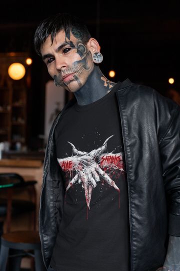 Discover Ave Satanas Pentagram Crew Neck Tee,  Ave Satanas Shirt, Pentagram Shirt, Pentagram, Satanic Shirt, Hail Satan Shirt, Satan shirt