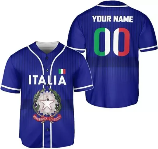 Discover Personalized Italia Baseball Jersey, Italian Shirts for Men And Women