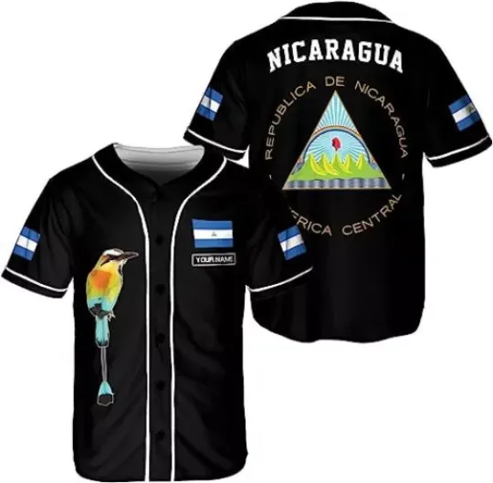 Discover Personalized Nicaragua Baseball Jersey Shirt Name Nicaraguan Baseball Jersey
