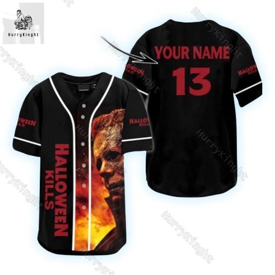Discover Halloween Michael Myers Baseball Jersey, Custom Michael Myers Baseball Shirt, Horror Jersey, Scary Movie Shirt, Halloween Kills Shirt