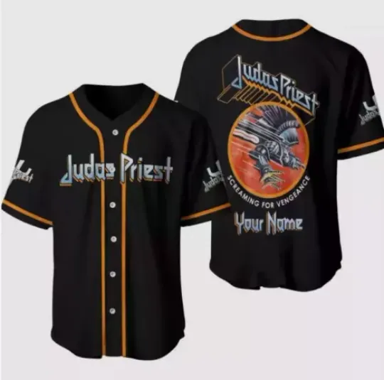 Judas Priest Shield Baseball Jersey Shirt Judas Priest 3D Shirt