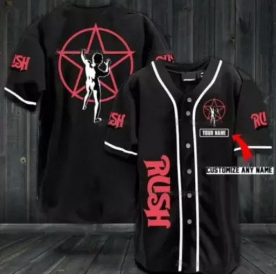 Discover Custom Name Rush Rock Baseball Jersey Shirt