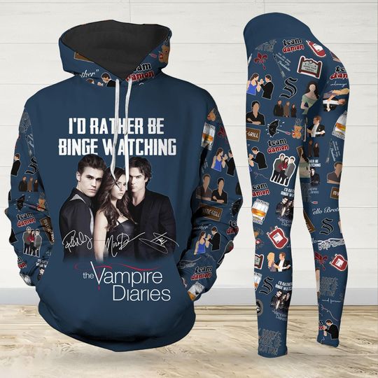 Discover Vampire Diaries Hoodie, Vampire Diaries Legging, Team Salvatore 3D Hoodie, Damon Salvatore Unisex Hoodie, Vampire Diaries Hoodie Set