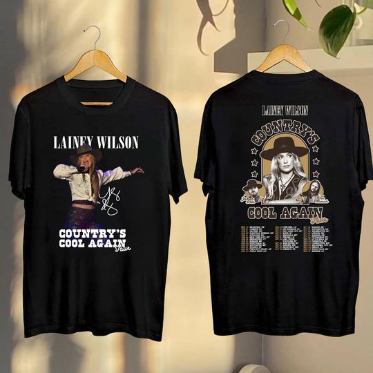 Discover Lainey Wilson Tour 2024 Shirt, Lainey Wilson Fan Shirt, Lainey Wilson Signature Shirt, Country's Cool Again Tour Shirt, Lainey Wilson Merch