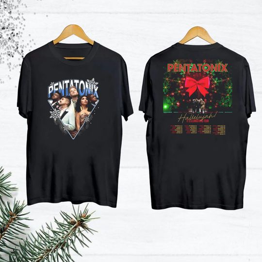 Pentatonix Christmas Tour 2024 Shirt, Graphic Pentatonix Band Christmas Shirt, Pentatonix Fan Gift, Pentatonix Merch, Pentatonix Band Shirt