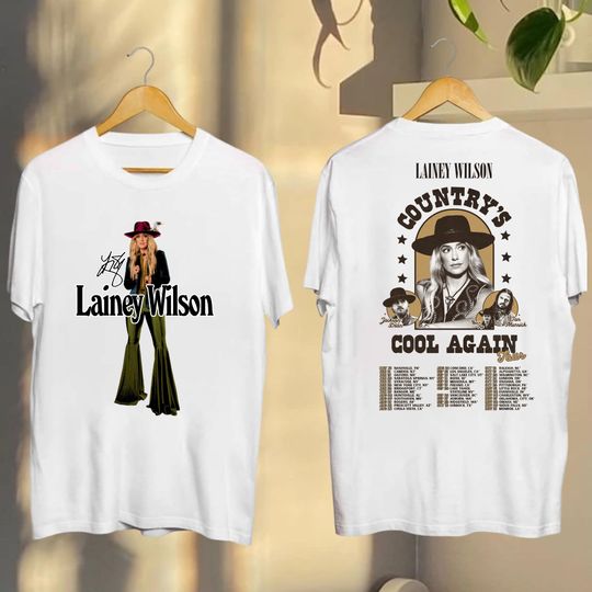 Discover Lainey Wilson Signature Shirt, Lainey Wilson Country's Cool Again Tour 2024 Shirt, Lainey Wilson Fan Shirt, Lainey Wilson Country Music Tee