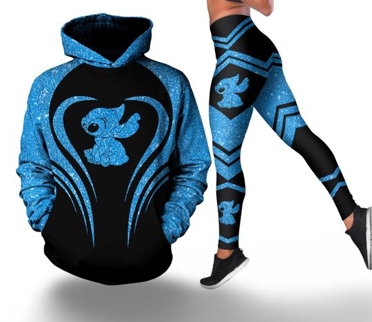 Cute Stitch Hoodie Leggings, Stitch 3D All Over Print Tee, Funny Disney Hoodie, Lilo And Stitch T Shirt, Disneyland Pants Woman