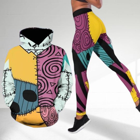 Sally Doll Halloween Costume All Over Print Hoodie, The Nightmare Before Christmas Cosplay Costume 3D Sweatshirt, 3D Halloween Party Outfit