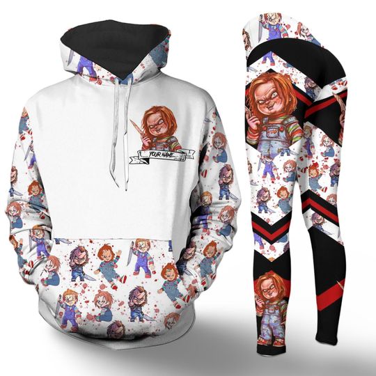 Horror Movie Chucky Hoodie Legging, Doll Chucky 3D All Over Print Tshirt, Halloween Party Tee, Trick Or Treat Gift, Bride Of Chucky