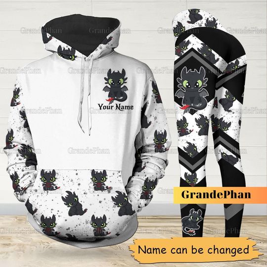 Dragon Toothless Hoodie Leggings, Toothless 3D Shirt, Httyd Hoodie, Night Fury Hoodie, Personalised Toothless Tshirt