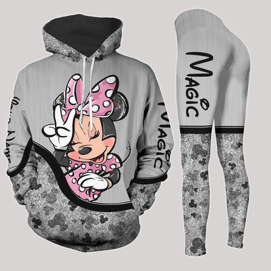 Discover Minnie Mouse Hoodie Women, Personalized T-Shirt, Disney Mouse Pants, Disney Trip Shirt, Minnie Womens Leggings, Disney Besties Gift
