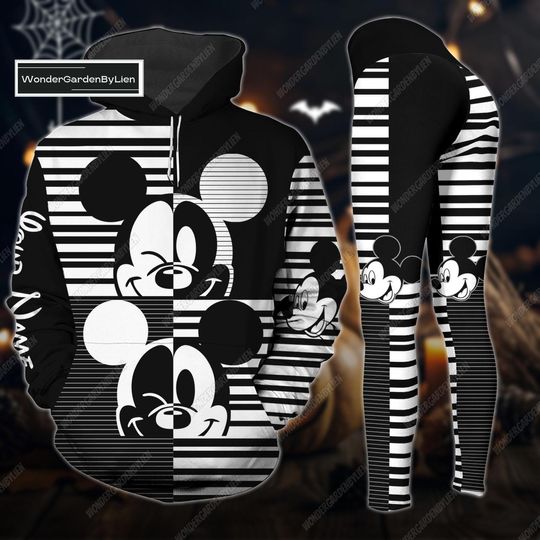 Custom Mickey 3D Hoodie, Mickey Leggings For Women, Mickey Hoodie And Leggings, Mickey Disney Hoodie, Mickey Mouse Shirt, Gym Leggings