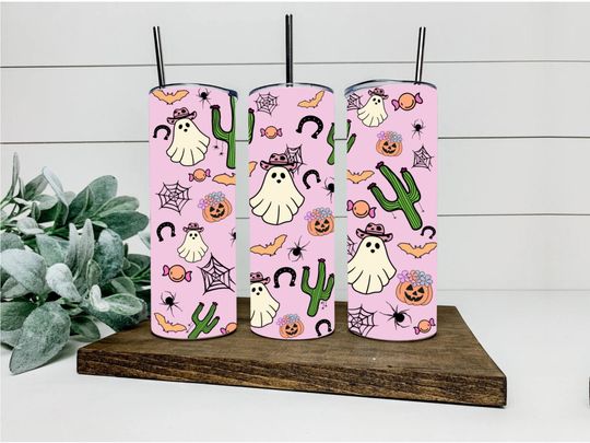 Discover Halloween tumbler cowboy ghost tumbler cowboy tumbler western Halloween tumbler cactus tumbler ghost tumbler Halloween pumpkin tumbler
