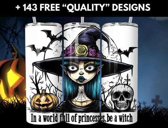 Discover Feeling Witchy Halloween Tumbler Wrap, Witchy Vibes Tumbler  , Halloween Tumbler Wrap, 20oz Skinny Sublimation Tumbler Design