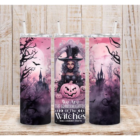 Discover Halloween Pink Witch 20oz Tumbler Wrap