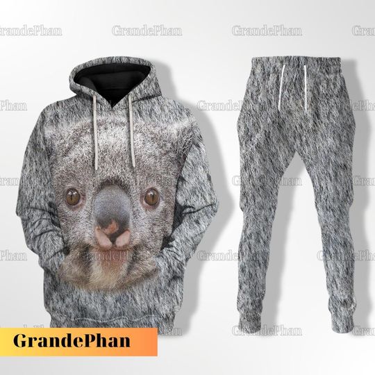 Discover Halloween Koala Animal Cosplay Costume 3D Hoodie, Cute Koala Women Costume T Shirt, Animal Lover Shirt, Halloween Costume Sweatpants