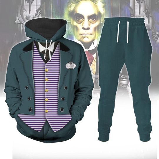 Discover Butler Haunted Mansion Costume Cosplay 3D Hoodie Jogger, Foolish Mortals Tee, Disney Spooky, Disneyland Costume, All Over Print Tee