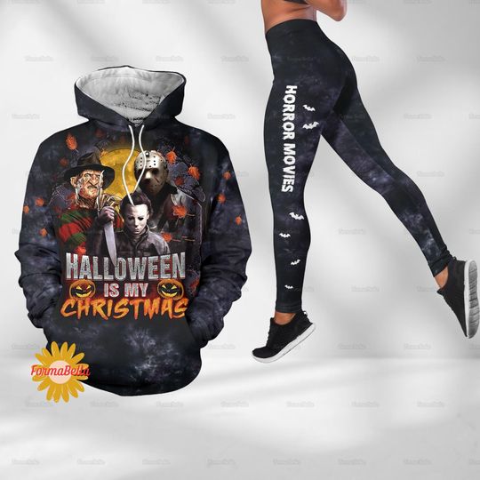 Discover Horror Characters Hoodie, Halloween Movie Leggings, Voorhees Krueger Michael Myers, Leggings For Women, Scary Horror Gifts, Yoga Pants
