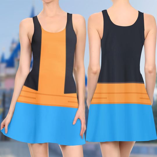 Cute Goofy Dog Skater Dress, Mickey Mouse Movie Skater Dress, Mickey And Friends Dress, Cute Goofy Dog Dress Gift, Gift For Mom