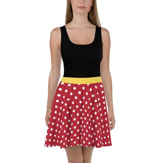 Mr. Mouse Mickey Mouse-inspired Skater Dress, Gift for her, Halloween dress