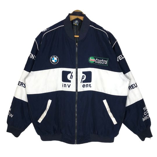 Discover BMW Williams F1 Team Racing Jacket Formula 1 Zip Up Bomber Jacket