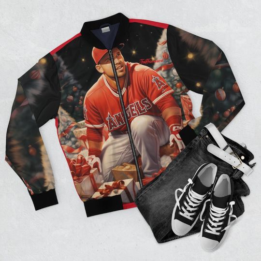 Discover Legendary Christmas Mike Trout Bomber Jacket w/ Motivational Quote