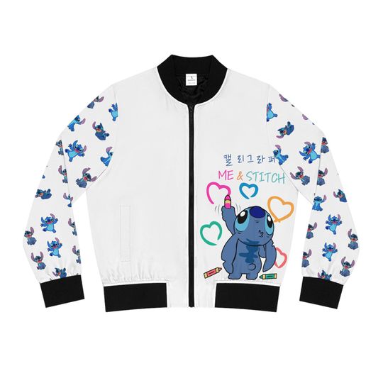 Discover Women's Stitch Bomber Jacket (AOP)