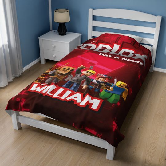 Personalized ROBLOX Fleece Blanket Soft, Cozy,  Perfect for Game Fans - Fleece Plush Blanket