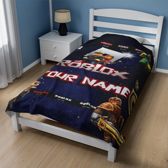Discover Personalized ROBLOX Fleece Blanket Soft, Cozy, Perfect for Game Fans - Fleece Blanket, Birthday Gift