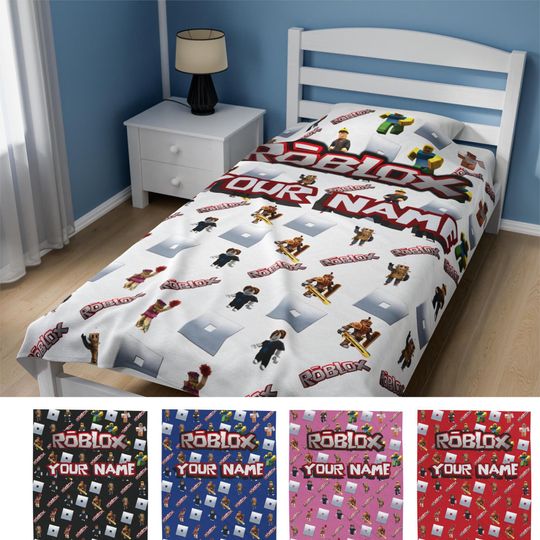 Personalized ROBLOX blanket with name, many colors, cozy soft, game fans, Fleece plush blanket, gift, birthday