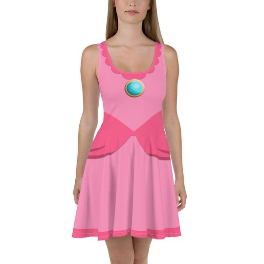Princess Peach Inspired Skater Dress