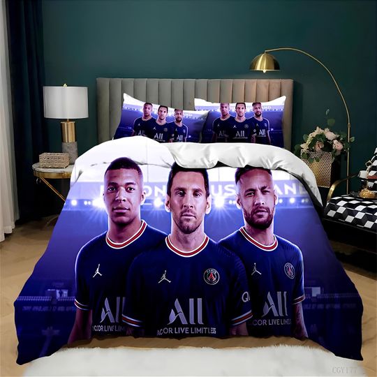 Discover Lionel Messi Duvet Cover, Lionel Messi Fan Bedding Set,Soccer Duvet Cover Set, Create Your Own Bedding, Custom Duvet Cover