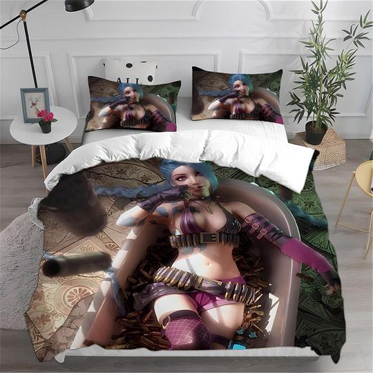 Arcane Duvet Cover, League of Legends Bedding Set, Digital Printed Duvet Cover Set, Create Your Own Bedding, Custom Duvet Cover