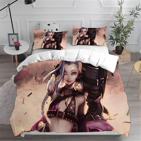 Arcane Duvet Cover, League of Legends Bedding Set, Digital Printed Duvet Cover Set, Create Your Own Bedding, Custom Duvet Cover