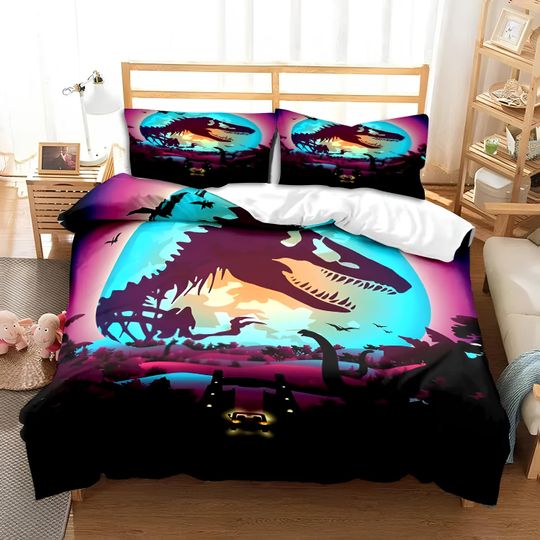 Discover Jurassc Park Duvet Cover, Jurassic World Bedding Set, Duvet Cover Set, Create Your Own Bedding, Custom Duvet Cover