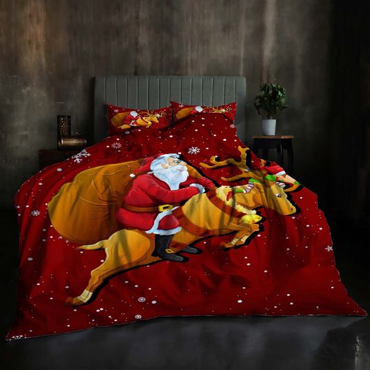 Discover Christmas Santa Claus Bedding Set, Home Decor, Child Gift for Soft Comfortable Bedding Bedroom